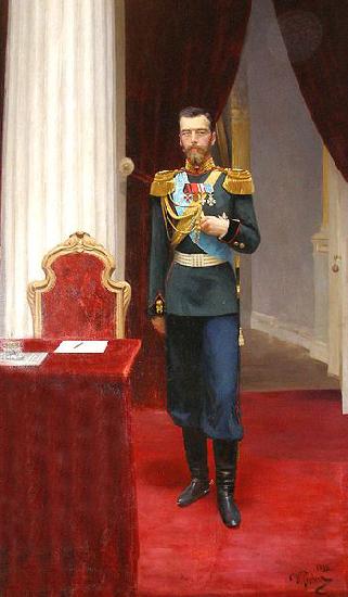 Ilya Repin Portrait of Emperor Nicholas II.